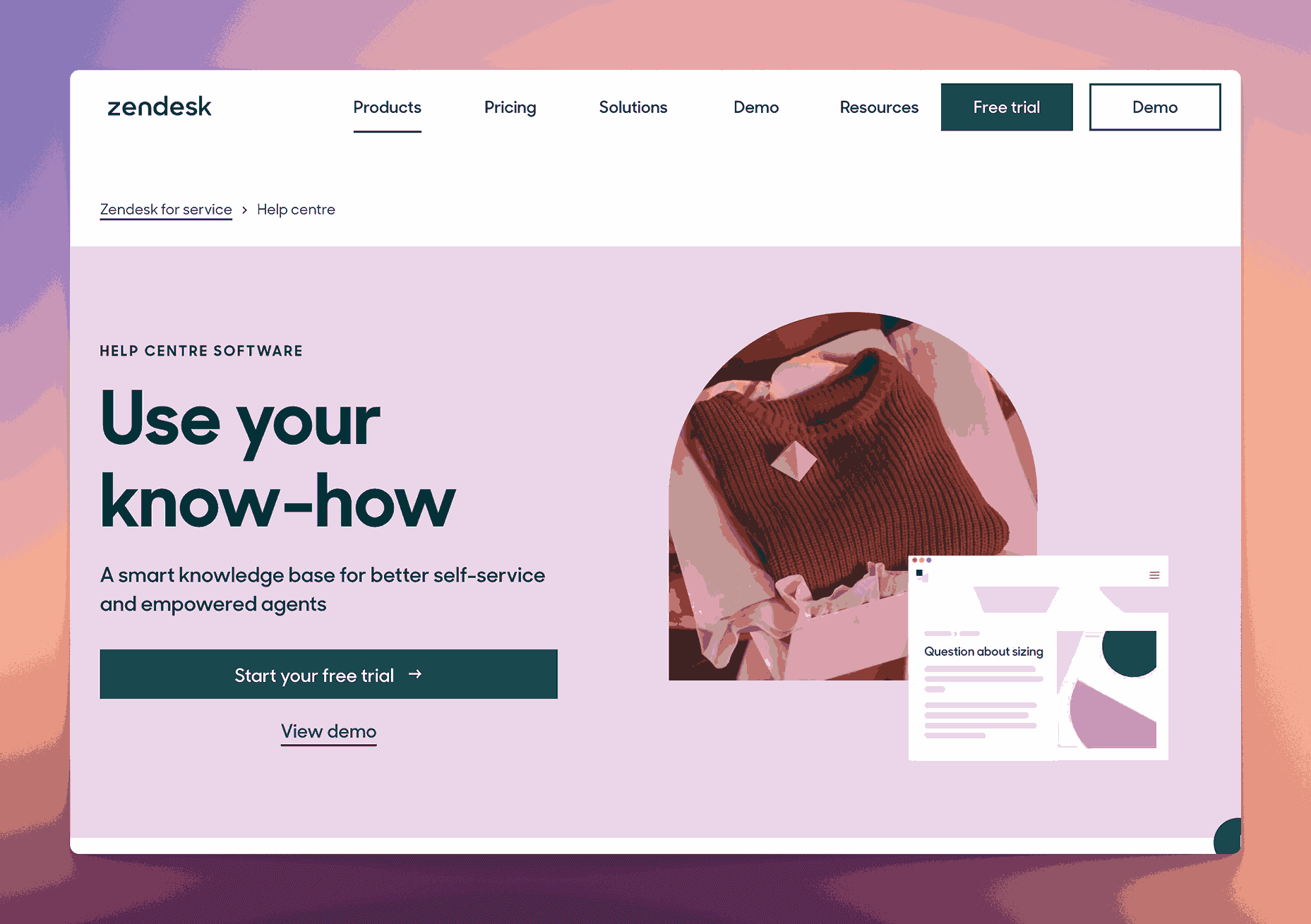 Zendesk help centre software for using your know-how with smart knowledge base for better self-service and empowered agents