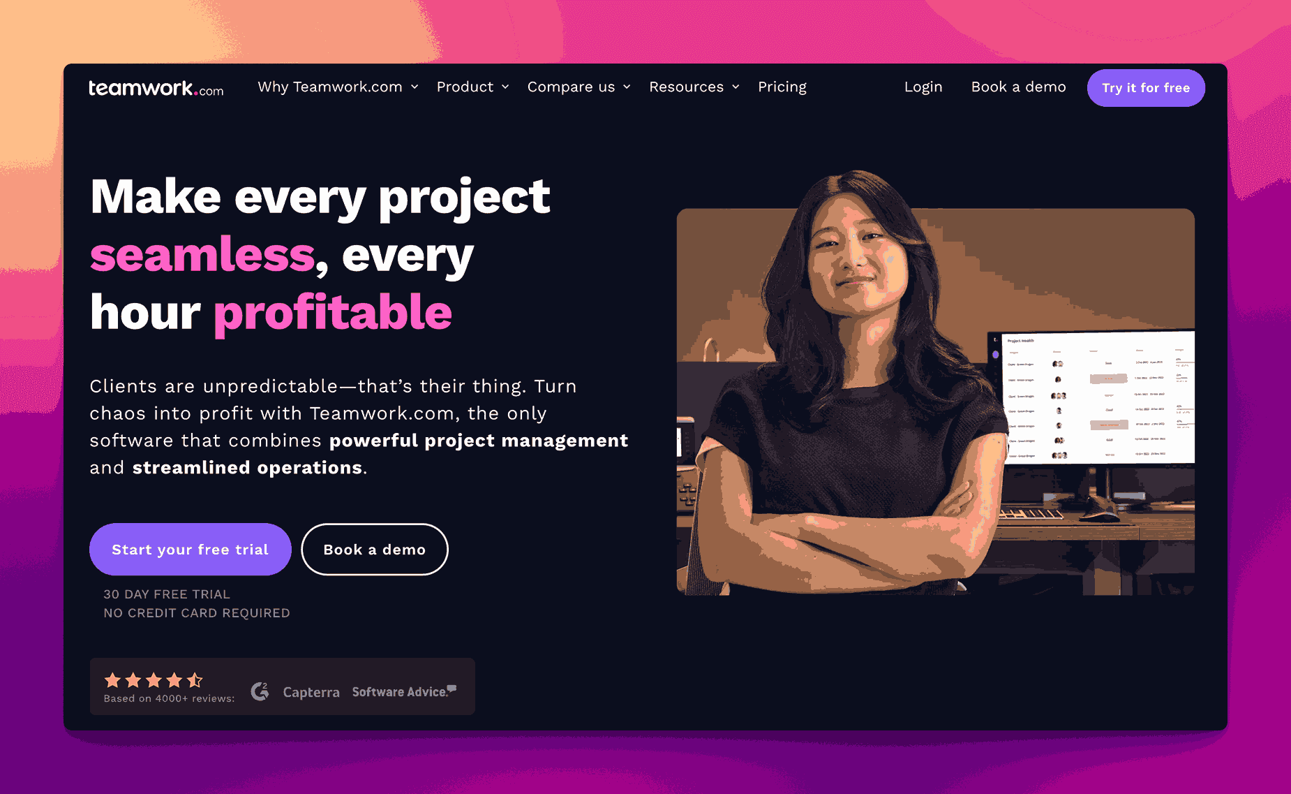 Teamwork.com project management software for seamless and profitable operations with powerful project management and streamlined workflow features