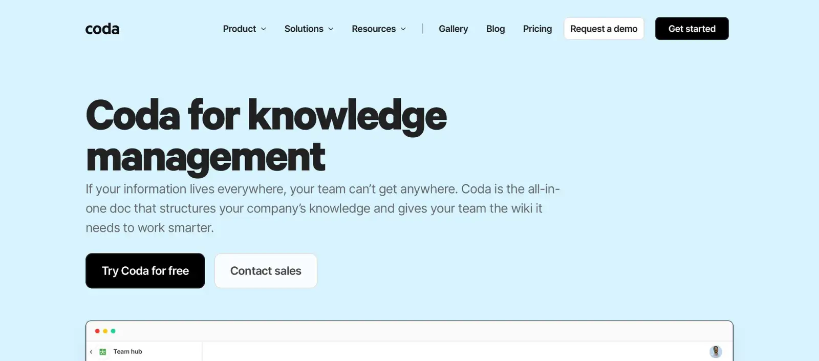 Coda interactive knowledge management platform combining documentation with database functionality