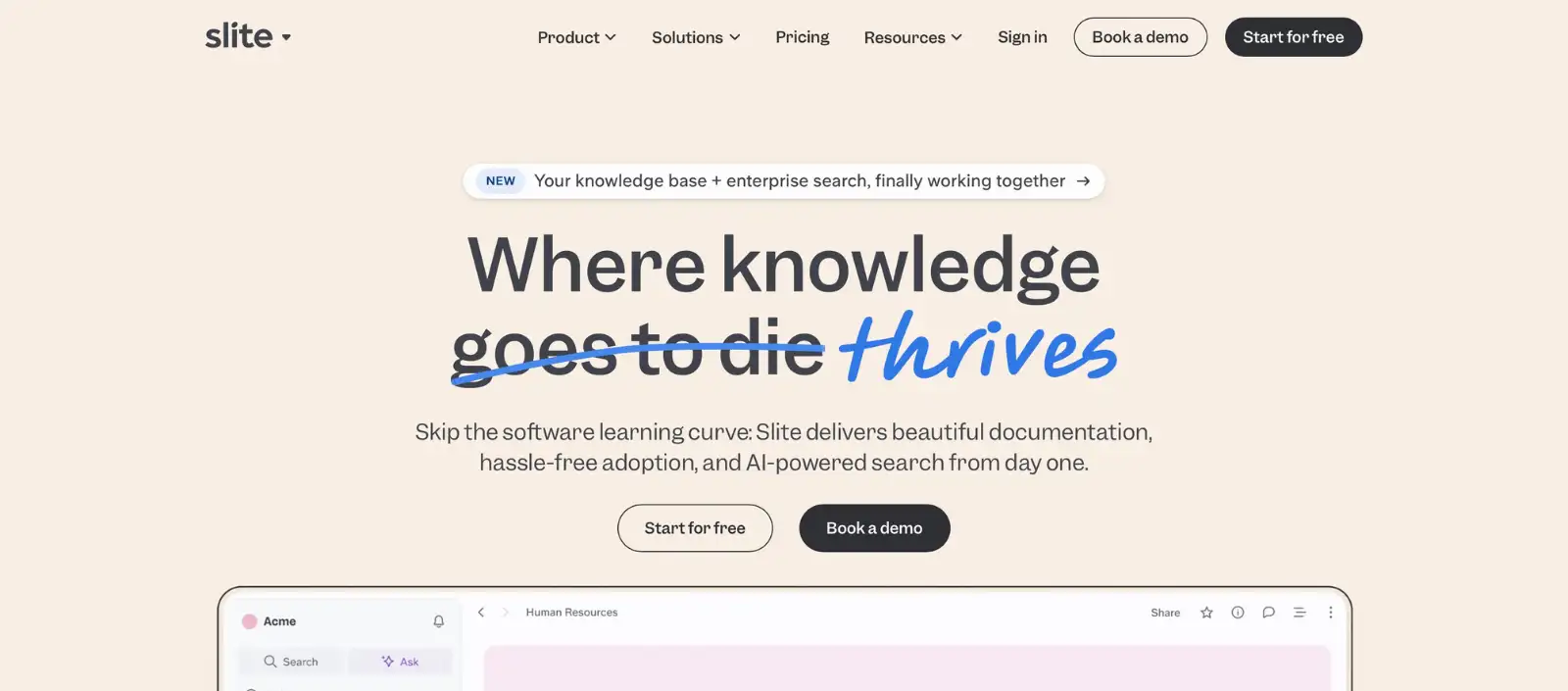Slite AI-powered knowledge management platform for remote team collaboration