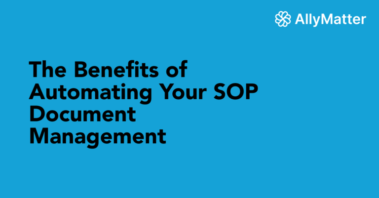 The benefits of automating your SOP document management