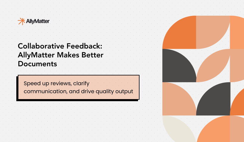Collaborative Feedback: AllyMatter Makes Better Documents