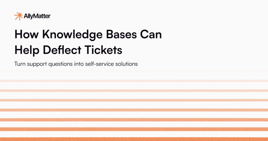 Knowledge base banner showing how knowledge bases help deflect tickets and turn support questions into self-service solutions