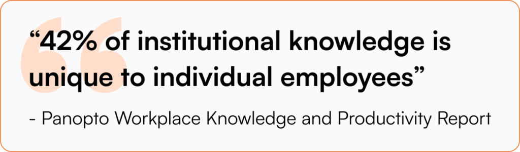 Importance of capturing institutional knowledge - Panopto Workplace Knowledge and Productivity Report