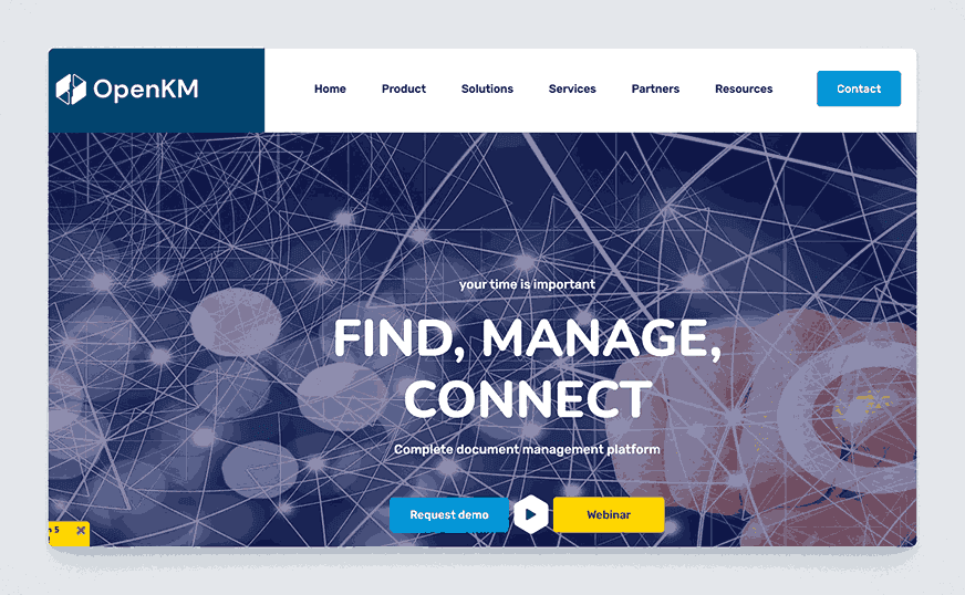 OpenKM complete document management platform for finding, managing, and connecting enterprise documents with network visualization