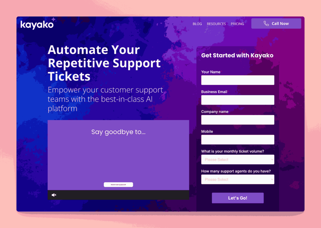 Kayako customer support automation platform for repetitive support tickets with AI-powered best-in-class features