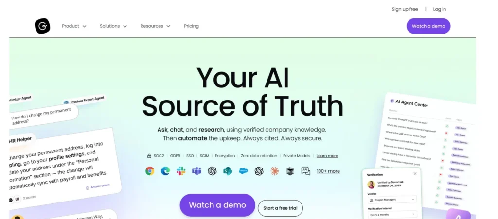 Guru AI-powered knowledge management with browser extension for contextual information delivery