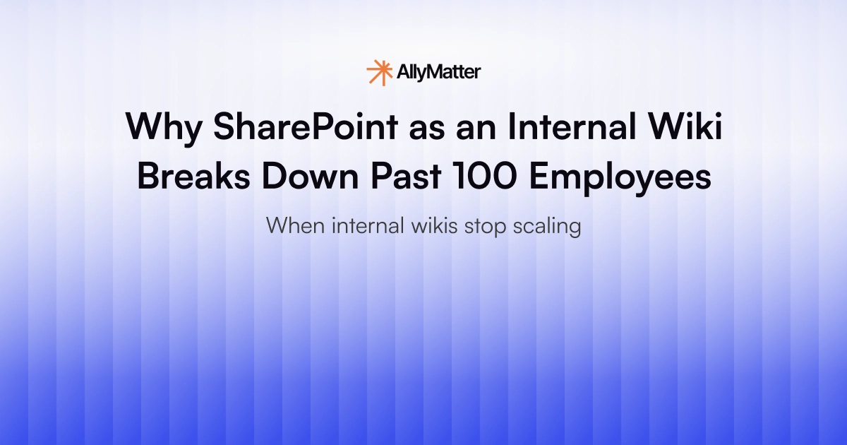 Why SharePoint as an Internal Wiki Breaks Down Past 100 Employees