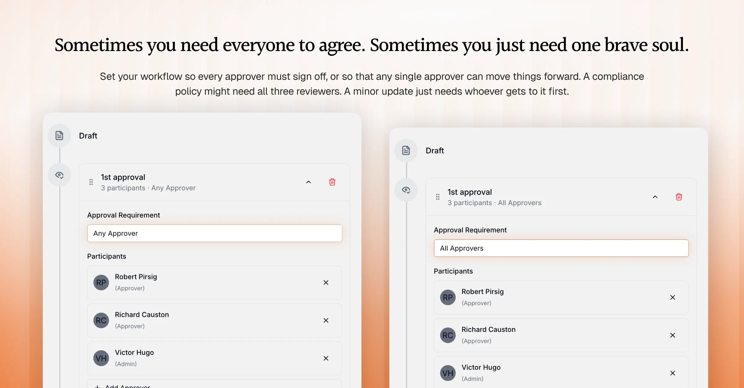All Approvers or Any One – You Decide